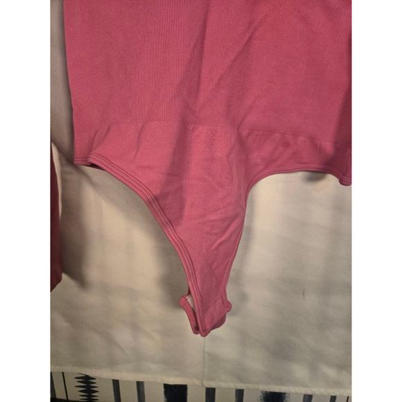 Women's MANGOPOP Pink Long Sleeve Turtleneck Bodysuit L - Picture 2 of 8